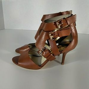 Michael Kors Open Toe Camel Color Heels size-6M